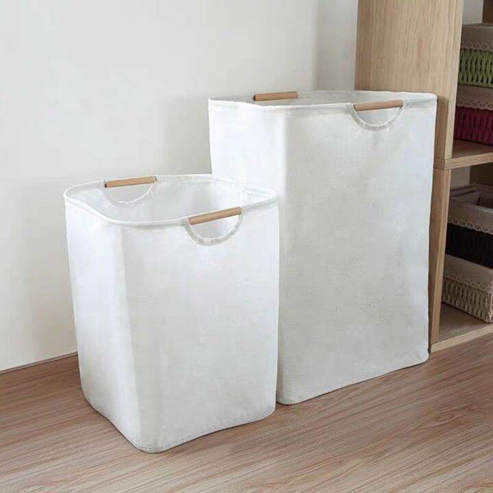 Japanese Laundry Basket Foldable Dirty Clothes Storage Hamper Bamboo Cloth Organizers With