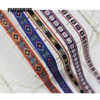 [HOT!] 2Yards 18mm Ethnic Embroideried Lace Fabric Ribbon Boho Trim DIY Clothes Bag Accessories Embroidered Fabric