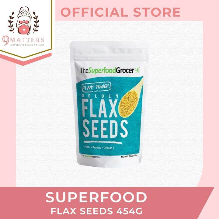The Superfood Grocer Golden Flax Seeds 454g [Contains Fiber,Protein