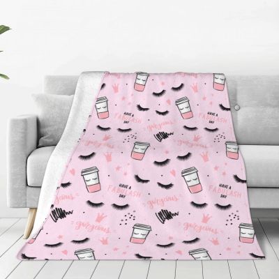 【CW】☇☋  Lashes Blanket Breathable Throw Blankets for Office Bedspreads