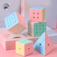 SENGSO Speed Cube 2x2 3x3 4x4 5x5 Macaron Series Stickerless Magic Cubo Rubick Profession Puzzle High Quality Kids Fidget Toys