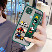 UCUC เคสโทรศัพท์เคสสำหรับ Realme C21กันกระแทก Frosted กลับการ์ตูน Super Mario Bros เกมเคสใส่โทรศัพท์ Soft Edge Full ฝาครอบเลนส์ป้องกันเลนส์โทรศัพท์บางเฉียบกรณี (สายรัดข้อมือ) Realmi C21