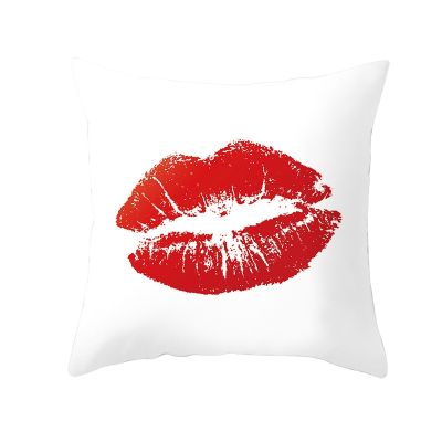 Fashion 45*45cm Pink Golden Pillowcase Eyelash Lips Soft Cushion Cover Marble Pillow Cover Home Decor Sofa Throw Pillow Case