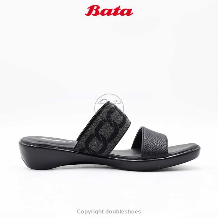 bata-รองเท้าแตะผู้หญิง-แบบสวม-ยกพื้น-สีดำ-สีเบจ-ไซส์-3-7-36-40-รุ่น-661-6377-661-8377