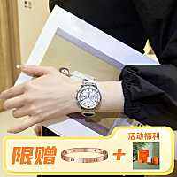 「กาลอวกาศจินตนาการ」 Morandi Grey Watch ผู้หญิงเทรนด์นาฬิกาแฟชั่นผู้หญิงควอตซ์กันน้ำร้อยนาฬิกาสำหรับผู้หญิง