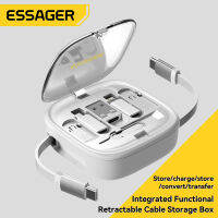 Essager PD 60W USB C Kabel เครื่องตรวจสอบ Mengecas C Mikro Lampu Kabel untuk Xiaomi Samsung สายข้อมูล dengan Pemegang