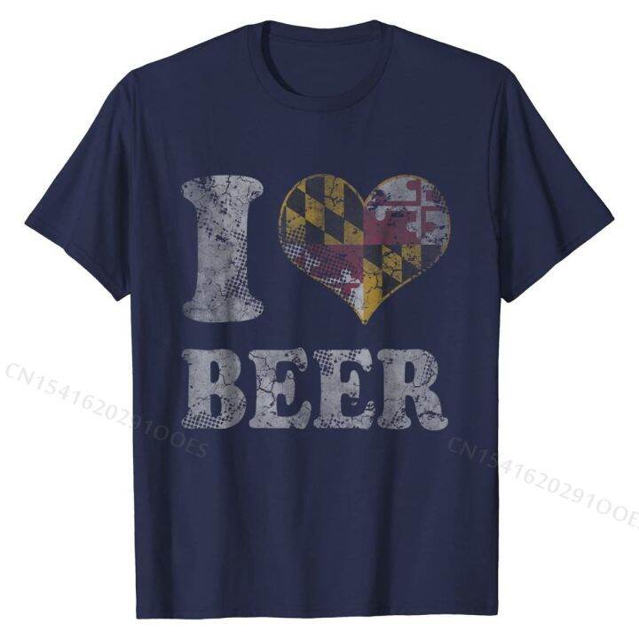 i-heart-flag-of-maryland-beer-t-shirt-cotton-tops-tees-custom-coupons-summer-tshirts