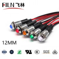 FILN Metal hot sale convex head 12mm 3v 6v 12v 110v 220v led signal lamp indicator light for car