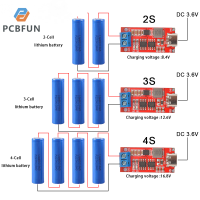 pcbfun 2S 3S 4S Type-C ถึง8.4V 12.6V16.8V Boost Lithium B-Attery โมดูลขั้วต่อ Li‑ion B-Attery Charger Board Polymer Li-Ion Charger