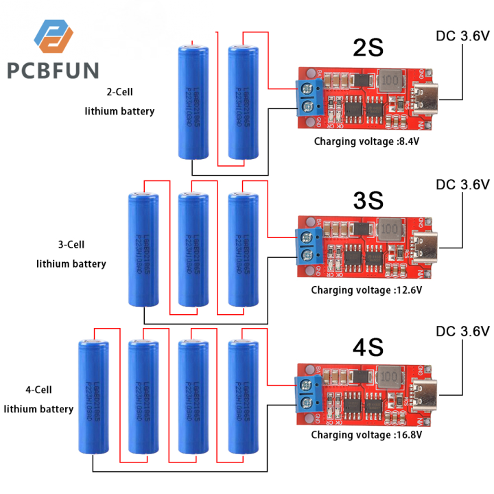pcbfun-2s-3s-4s-type-c-ถึง8-4v-12-6v16-8v-boost-lithium-b-attery-โมดูลขั้วต่อ-li-ion-b-attery-charger-board-polymer-li-ion-charger