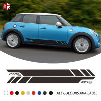 2 Pcs รถจัดแต่งทรงผม Cooper S กราฟิกไวนิล Decal Racing ประตูด้านข้างสติกเกอร์สำหรับ MINI Cooper S F56 JCW One อุปกรณ์เสริม