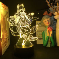 2021Genshin Impact Raiden Sho Night Light Anime Game Figure Ayaka Lamp For Party Decor Adult Kid Birthday Gift Tartaglia Yoimiya