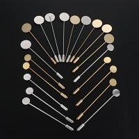 hot【DT】 10pcs/set Simulated Alloy Brooch Pin Lapel Jewelry Making Brooches Base/Cabochon Tray Accessories