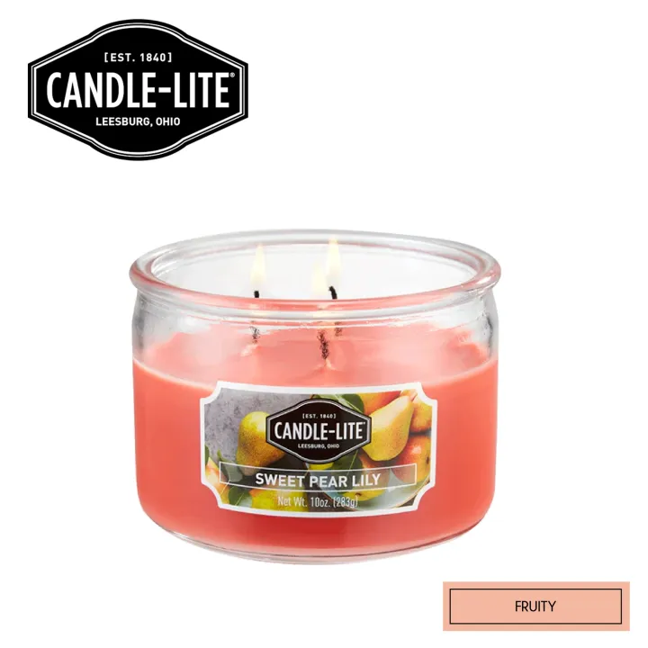 Candlelite Everyday 10oz 3wick Terrace Jar Sweet Pear Lily 1879024