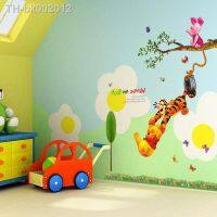 ●♚ 140x110cm Cartoon Winnie Tigger Animal Friends Wall Stickers for Kids Room Decor Kindergarten Classroom Decoration Vinyl Decals