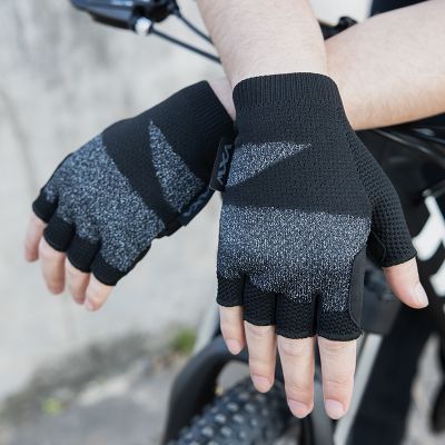 hotx【DT】 VXW Half-Finger Cycling Gloves Breathable Cushion Shock Absorbing Padded MTB Road Racing Men