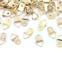 100 Pieces Golden Triangle D-Ring Hanging Picture oil Painting Mirror Frame Hooks Hangers Wholesale