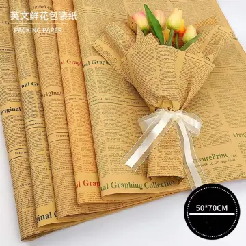 22 x 22 Kraft Paper Flower Wrapping Paper Floral Gift Wrap for Flower  Bouquets and Arrangements (20pcs) (Orange)