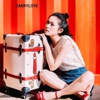 Jfcb CARRYLOVE กระเป๋าเดินทางแบบลากสปินเนอร์ PU ขนาด20/24/28นิ้วสำหรับเดินทางเพื่อ Kopor Perjalanan ธุรกิจของผู้หญิง