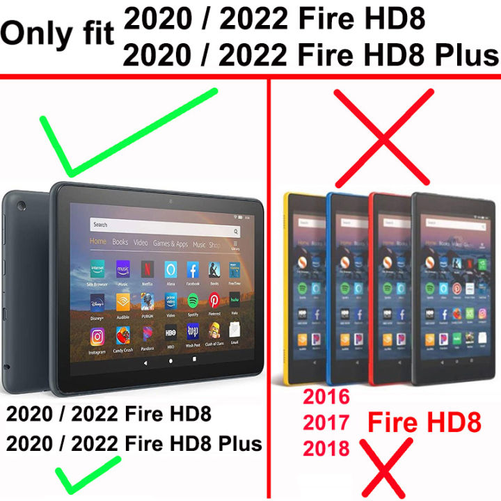 ป้องกันทีพียูอ่อนสำหรับ2022-all-new-fire-hd8โปร่งใสกันกระแทก2020-fire-hd-8-plus-ฝาปิดวุ้นกล่องกันกระแทก