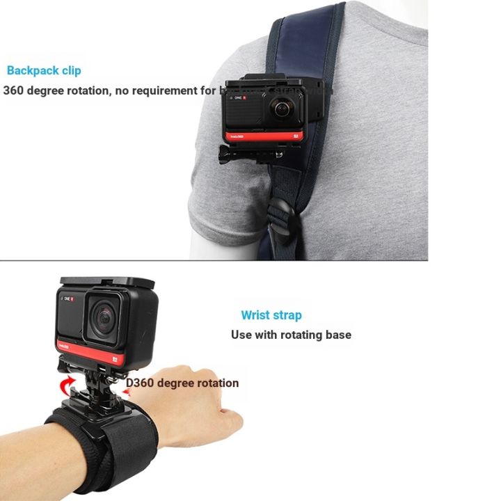 ชุดอุปกรณ์เสริม-สําหรับ-insta360-one-r-head-strap-mount-chest-mount-harness-backpack-clip-holder-360-สายรัดข้อมือหมุนได้-สําหรับ-gopro-insta360-eken