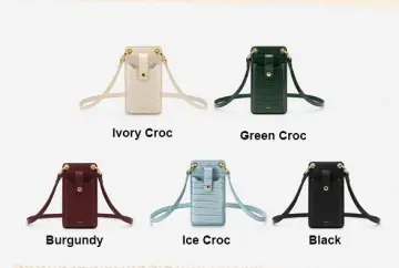 Quinn Phone Bag - Ivory Croc