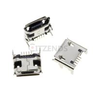 10pcs/lot Micro USB Connector B Type Female Jack 5Pin long ping 4 feet DIP curly Mouth For PCB Smart Machine Interface Connector