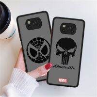 [ร้อน] มาร์เวลโลโก้ Punisher ฟันดาเซลล์เคสโทรศัพท์เคลือบสำหรับ Xiaomi Redmi Note 9 10 11 X3 NFC X3โปร F3 F1 M3 7 9T 8T 10 9S 10S 10S