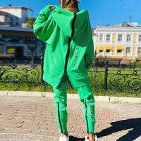 【DT】hot！ fall outfits women Fashion Sweatsuit Tracksuit Jogging Sportswear Hoodies Pant Piece Set