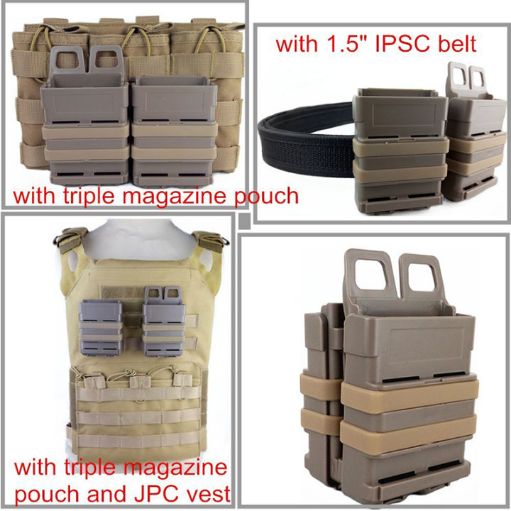 ยุทธวิธี-m4-5-56-fastmag-molle-กระเป๋าทหาร-wargame-fast-mag-ผู้ถือล่าสัตว์ปืนพกนิตยสาร-dump-กระเป๋า