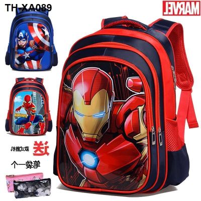 ▣❏ The new iron man bag grade pupils boy a 2345 cartoon backpack shoulders waterproof wear-resistant light