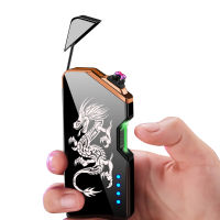 Dual ARC Cool Electric Lighter Flameless Windproof Plasma USB Rechargeabl Disposable Induction Lighters Mens Gadgets