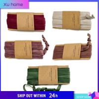 XU HOME เครื่องประดับงานฝีมือทำมือริบบิ้นห่อของขวัญ5ม้วน3/8นิ้วสายผ้าโชคเกอร์คอผ้ากำมะหยี่ริบบิ้น