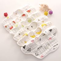 2 Pcs Baby Bandana Dribble Bibs 360 Rotate Drool Bibs Cotton Super Soft Absorbent for Boys Girls