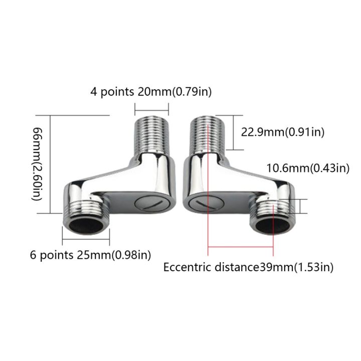 2pcs-ปรับทองแดงฝักบัวมุมโค้งเท้าประหลาด-union-nut-ขยายมุมก๊อกน้ำฝักบัวอุปกรณ์เสริมใช้งานง่าย