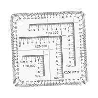 Bhuuno Pocket Grid ตัววัดมุมองศา1:24ระดับ000การอ่านแผนที่การเรียนรู้ Maptool แบบพกพาสำหรับ Utm, Usng, Mgrs พิกัดการนำทางบนบก