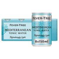 Fever Tree Mediterranean Tonic Water ฟีเวอร์ทรีเมดิเตอร์เรเนีย โทนิกวอเตอร์ เครื่องดื่มอัดก๊าซ 150มล. แพ็ค 8 ขวด