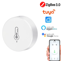 ZigBee อุณหภูมิความชื้น Sensor Smartlife Tuya Smart Home Real-Time Monitor Smart Life APP รีโมทคอนโทรลทำงานร่วมกับ Alexxa Goo0gle