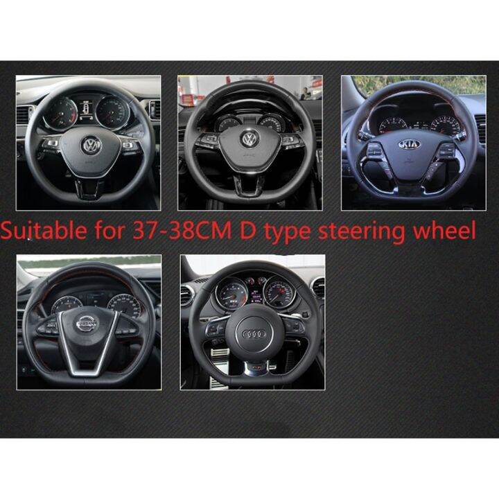 หนังไมโครไฟเบอร์รูปตัว-d-ฝาครอบพวงมาลัยรถยนต์38ซม-สำหรับ-suzuki-swift-2017-2018-2019-2020-2021-2022สปอร์ตอุปกรณ์ตกแต่งรถยนต์