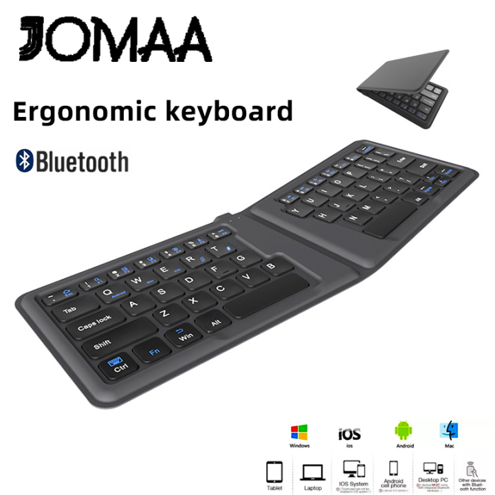 JOMAA Ergonomic keyboard Foldable Bluetooth Keyboard Compatible