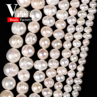 Natural White Pearls Beads Freshwater Pearl Nearround Beads for Jewelry Making Diy Bracelet Necklace 4mm-10mm