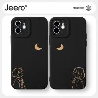 Jeero เคสคู่ เคสไอโฟน คู่รัก กันกระแทกซิลิโคนนุ่มน่ารักตลก เคสโทรศัพท์ Compatible for iphone 14 13 12 11 Pro Max SE 2020 X XR XS 8 7 ip 6S 6 Plus HFF822