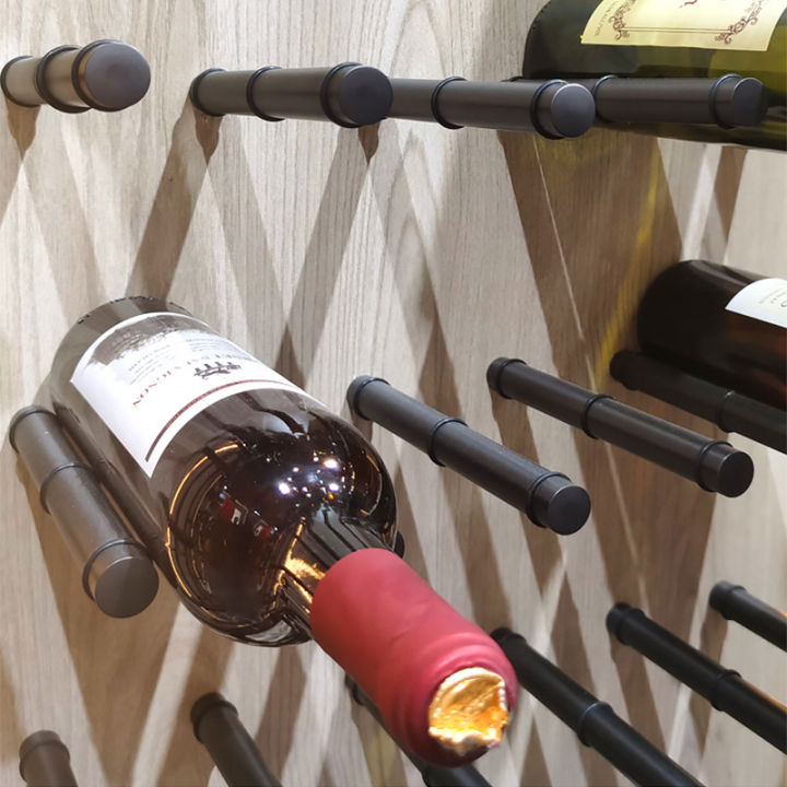 ติดผนังชั้นวางไวน์อลูมิเนียมขวดไวน์ชั้นเก็บห้องนั่งเล่นบาร์-diy-สร้างสรรค์ชั้นวางขวดไวน์