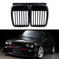 Front Grille Replacement for BMW E30 3 Series M3 Front Hood Bumper Grill Matte Black 1982 1994