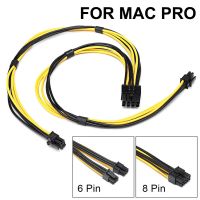 สำหรับการ์ดจอ Mac Pro การ์ดจอ18awg มินิแบบคู่6ขาเป็น8 Pin สายไฟ Pci-e ตัวผู้