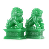 Fu Foo Dogs Statues 2PCS Traditional Chinese Guardian Lion Figurine Feng Shui Decor for Cash Register Office Desk House Warming Gift everywhere