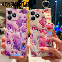 KONSMART Ins เคส Realme C51 C53 C55 Nfc/ OPPO Reno 8T 4G 5G A17K A17พร้อมขาตั้งสายนาฬิกา3D 2023รูปดาวการ์ตูนน่ารักซิลิโคนนิ่มใหม่ REALMEC53เคสมือถือ