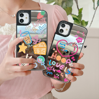 เคส RouJiang สำหรับ iPhone 14 13 12 11 Pro Max X XR Xs Max 8 7 6S Plus SE 2020 INS เคสโทรศัพท์ป้องกันกรอบเลนส์เก๋ไก๋น่ารักแฟชั่น