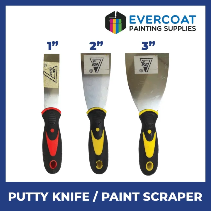 Putty Knife / Paint Scraper (Rubber Handle) 1”, 2”, 3” Lazada PH