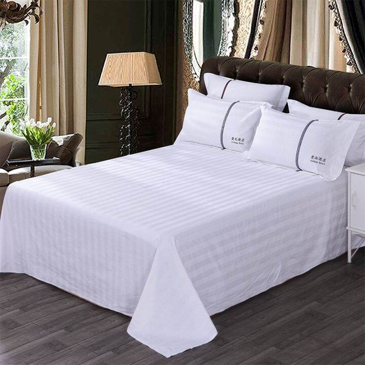 Hotel bedding sheet quilt cotton home hospital hotel bed sheets of white sheet dai li Lazada.co.th